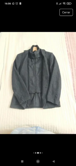 Abrigo Americana gris hombre