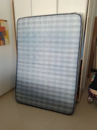 Colchón de tela a cuadros