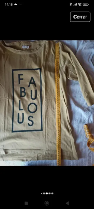 Camiseta manga 3/4 con estampado