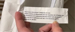 Lettino neonato bianco con materasso Fopoapedretti