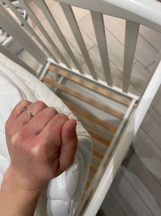 Lettino neonato bianco con materasso Fopoapedretti