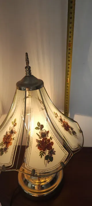 Lámpara de mesa vintage floral