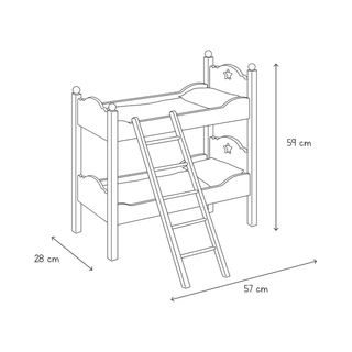 Litera muñecas madera desmontable