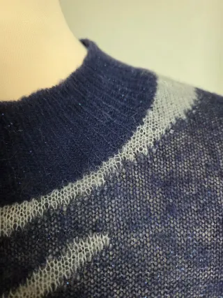 Jersey fino Scalpers rayas azul/gris y plata