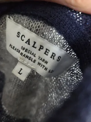 Jersey fino Scalpers rayas azul/gris y plata