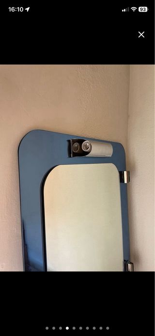 Espejo Mid Century Azul