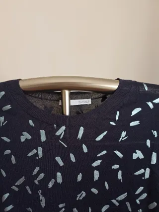 Jersey fino Zara azul plateado