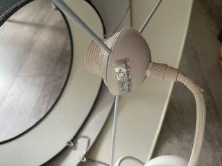 Lámpara de salón tela beige y gris