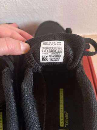 Zapatillas Reebok Talla 38 Cuero Negro Rosa