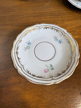 6 Tazas de Café Antiguas con Plato