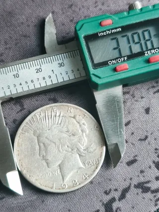 Moneda Peace Dollar Plata 1934