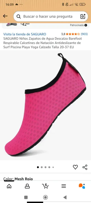 Zapatos de agua Saguaro rosas 30-31