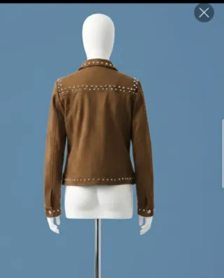 Chaqueta marrón mujer con tachuelas (talla S/36)