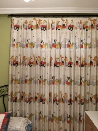 Cortinas infantiles animales tren