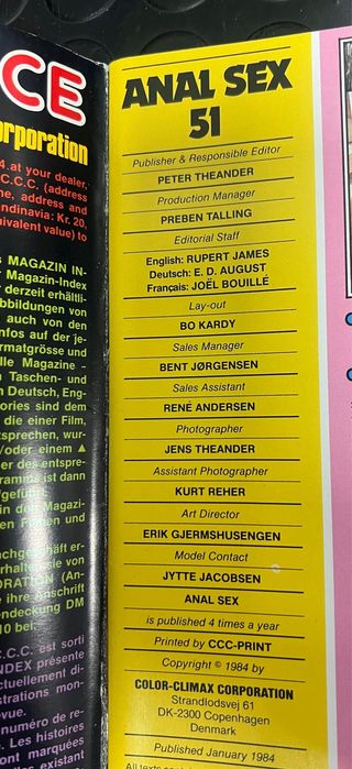 6 color climax adult erotic magazines 1983->1990