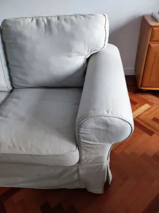 Sofá Ikea 3 plazas ektorp tela beige