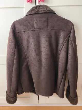 Chaqueta aviador forrada marrón talla 40