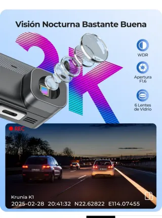 Mini cámara coche Krunia K1