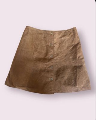 Minifalda Botones Marrón