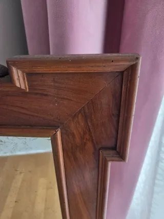 Espejo Vintage Caoba Adornos Tallados