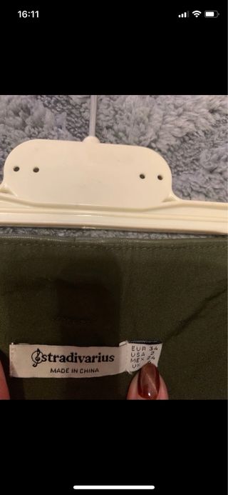 Pantalón tiro alto verde oliva