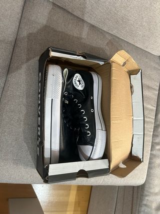 Converse Plataforma Negras Talla 40