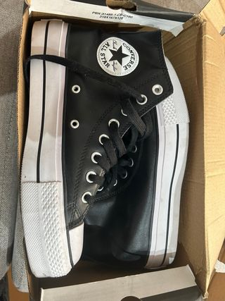 Converse Plataforma Negras Talla 40