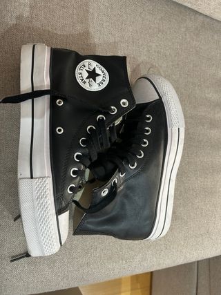 Converse Plataforma Negras Talla 40