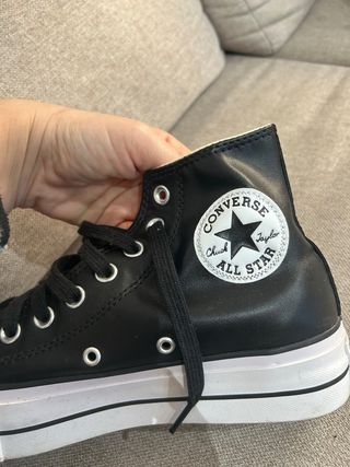 Converse Plataforma Negras Talla 40
