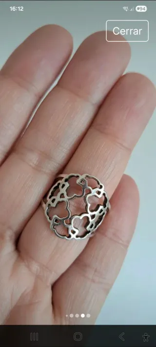 Anillo Tous Plata Diseño Geométrico