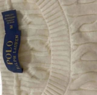 Jersey Ralph Lauren punto trenzado blanco