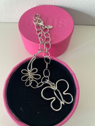 Pulsera Tous Mariposa y Libélula Plata