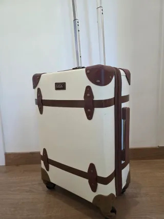 Maleta Vintage Misako Blanca y Marrón