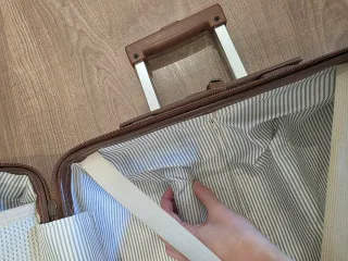 Maleta Vintage Misako Blanca y Marrón