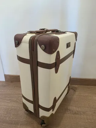 Maleta Vintage Misako Blanca y Marrón