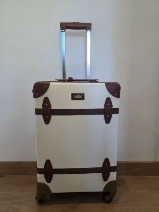 Maleta Vintage Misako Blanca y Marrón