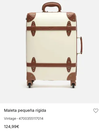 Maleta Vintage Misako Blanca y Marrón