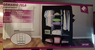 Armario Ropero Tela Negro Multiusos
