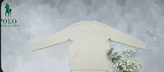 Jersey Polo Ralph Lauren trenzado blanco