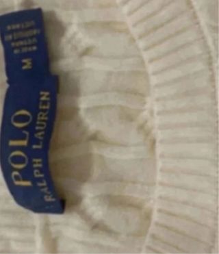 Jersey Polo Ralph Lauren trenzado blanco