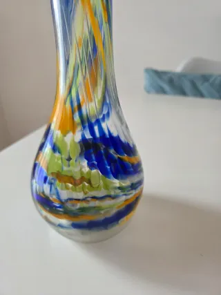 Jarrón de cristal soplado murano