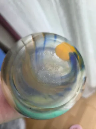 Jarrón de cristal soplado murano