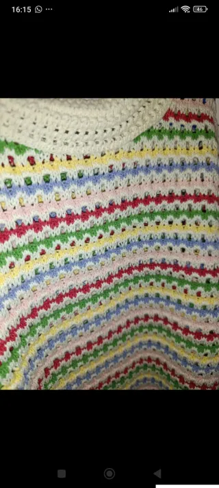 Top Zara Crochet Multicolor Talla Única