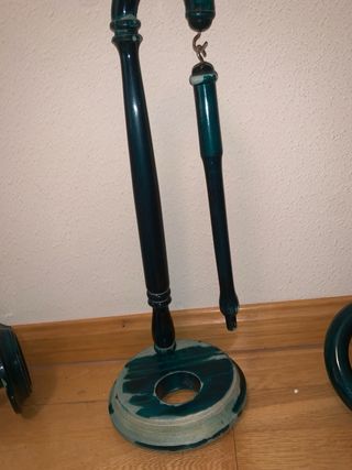 Conjunto apliques baños madera