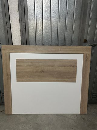 Cabecero de madera y blanco