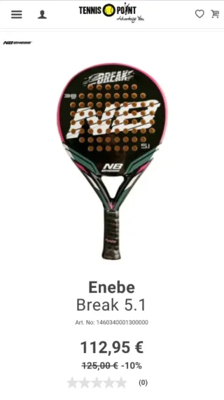 Pala pádel NB Break 38mm 5.1