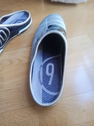 Chanclas Nike Total 90 Plata y Negro