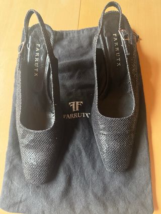 Zapatos tacón piel imitación pitón T39