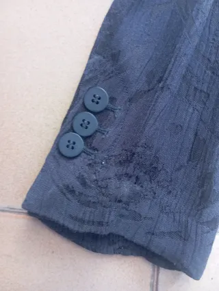 Blazer azul marino floral mujer Zara