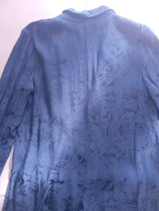 Blazer azul marino floral mujer Zara